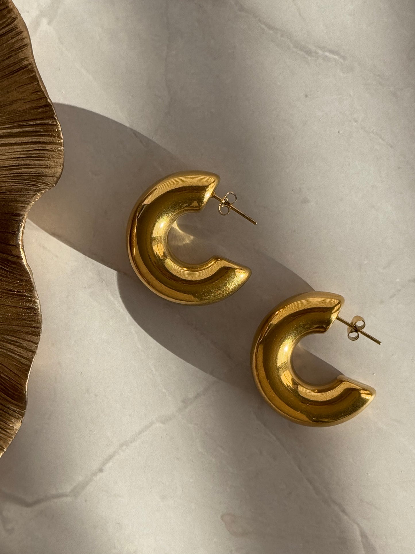 Minah Gold Chunky Earrings