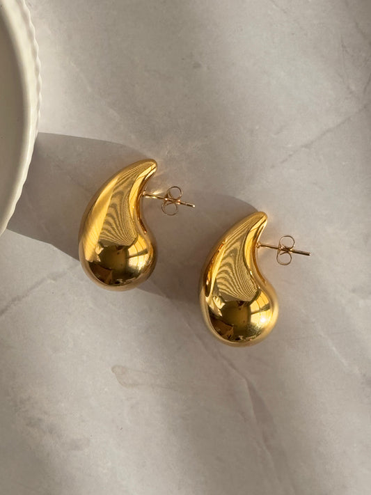 Eira Gold Teardrop Earrings