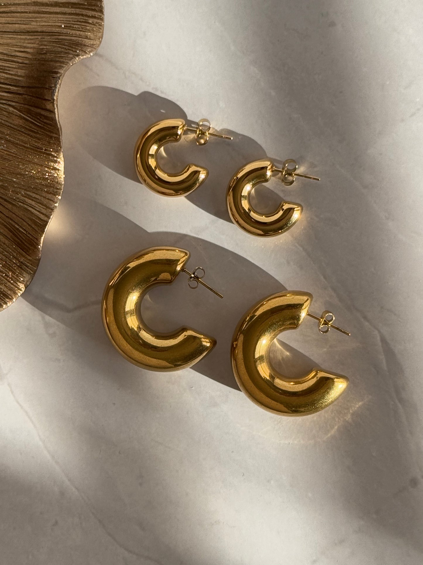 Minah Gold Chunky Earrings
